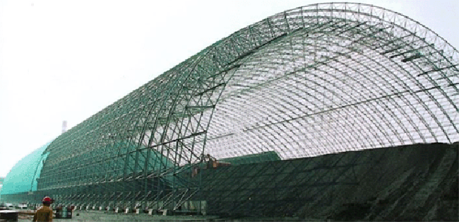 衡阳热电厂螺栓球网架干煤棚